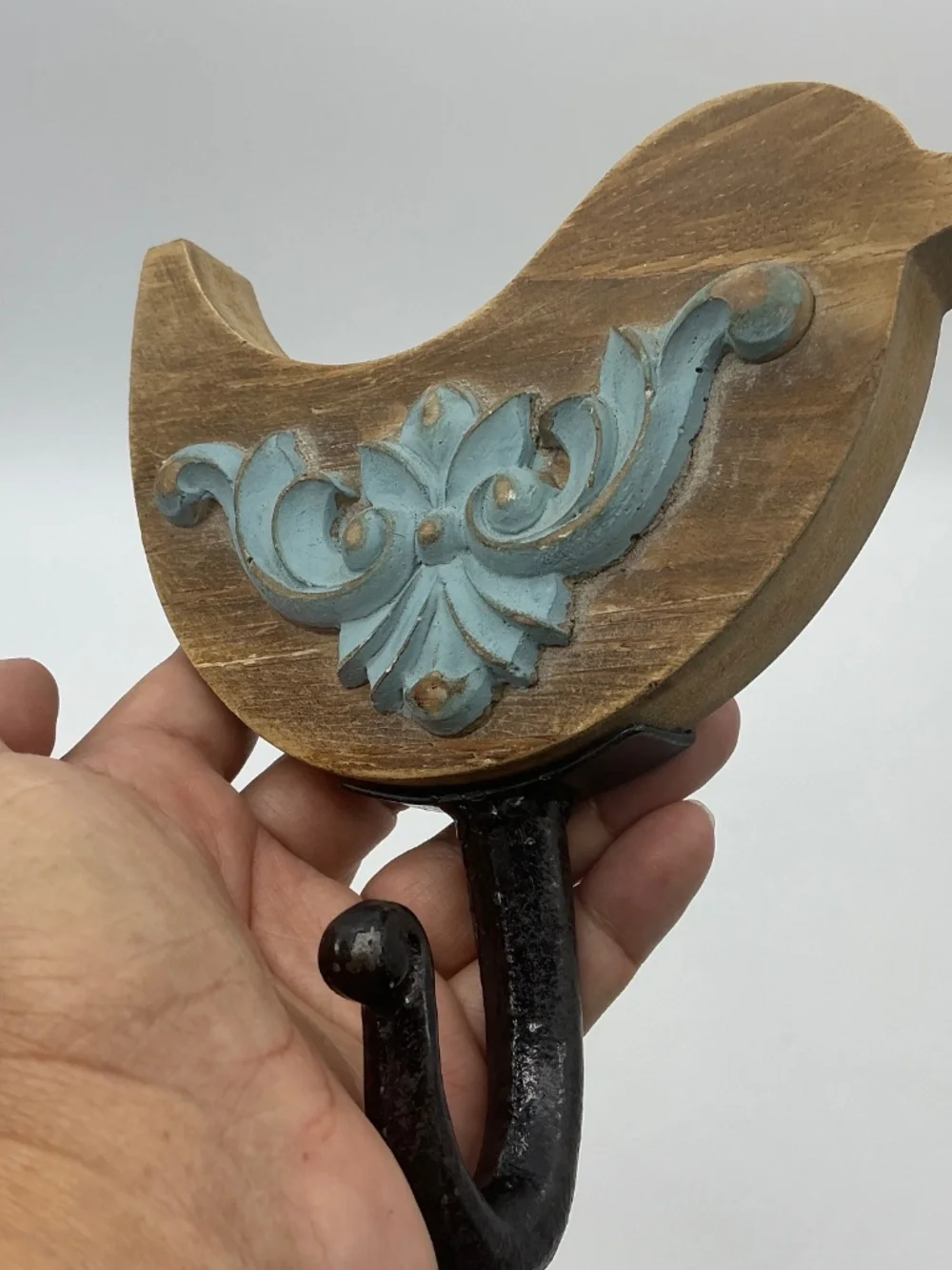 Wooden Wall Hook Bird Design